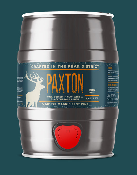 Paxton 5L Mini Keg 4.4% Ruby Red Beer Peak Ales