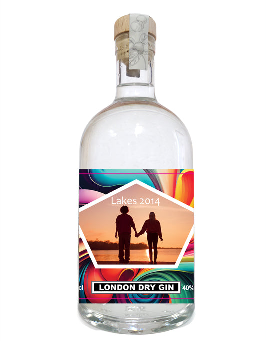 Personalised Gin Bottle With Photo