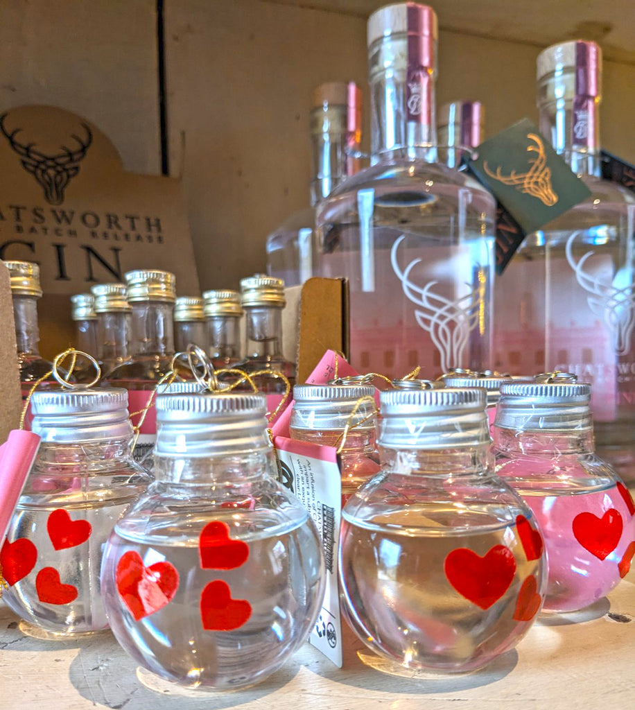Chatsworth Rose Pink Gin Valentines Baubles