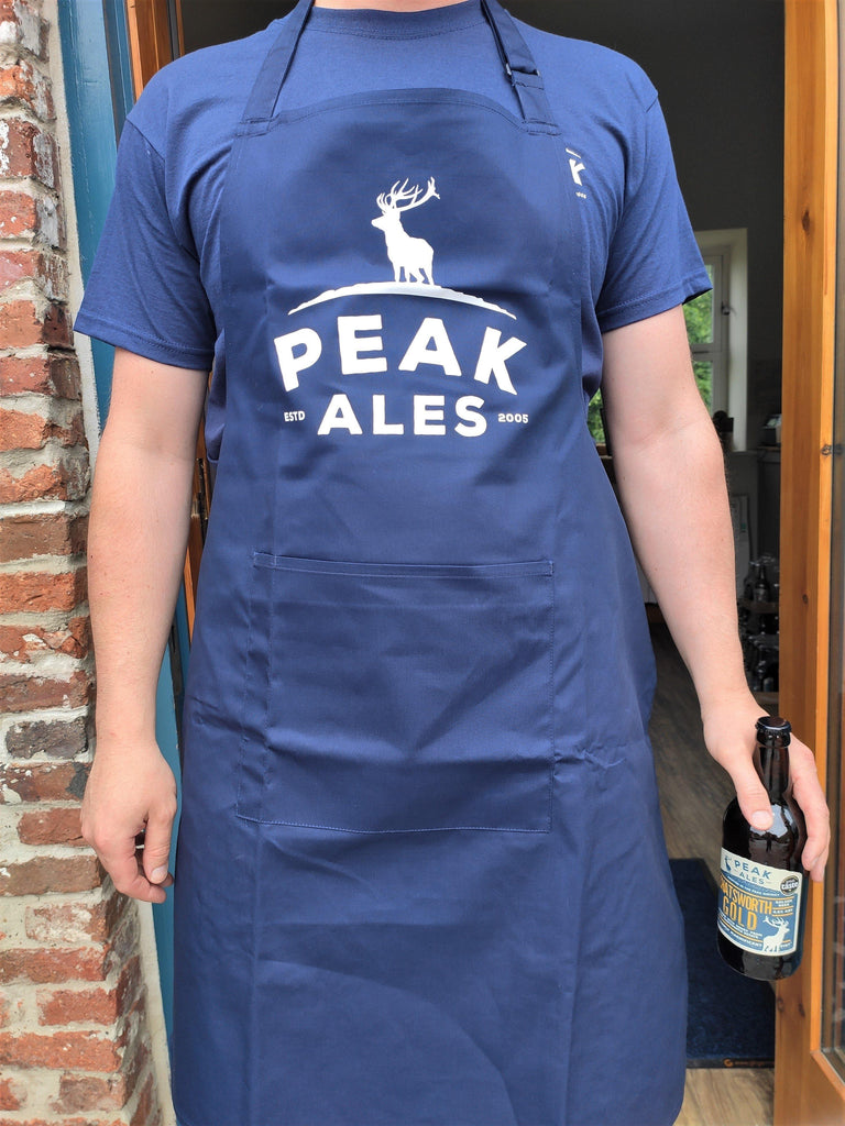 Mens BBQ Apron With Bottle Opener and Beer Holder Utensil Pocket - Peak Ales