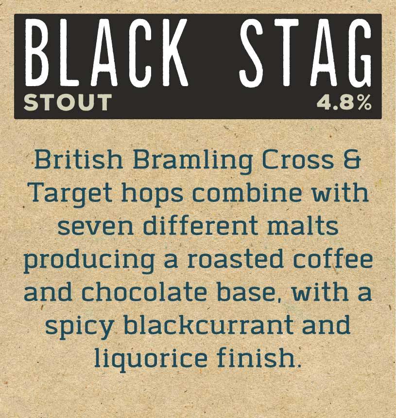 Black Stag x 12 Bottles Label Reverse