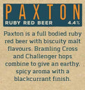 Paxton Ruby Red Beer By Peak Ales Beer Mat Reverse