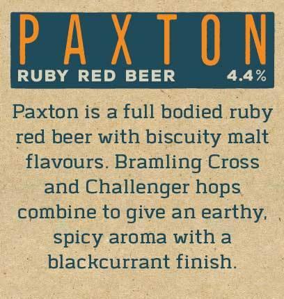 Paxton Ruby Red Beer By Peak Ales Beer Mat Reverse