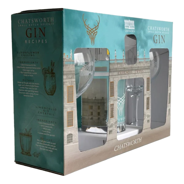 chatsworth estate gin gift set glasses corner Chatsworth estate gin gift set with glasses